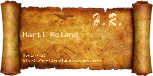 Hartl Roland névjegykártya
