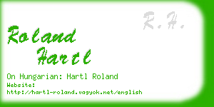 roland hartl business card